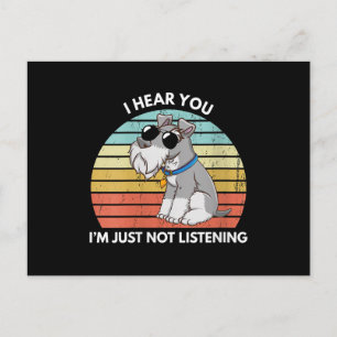 Womens I Hear You Im Just Not Listening Funny Announcement Postcard