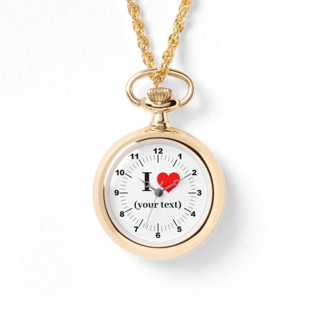 Women's I Heart Wraparound Gold Watch (Front)