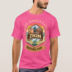 Womens I Hiked Angels Landing Zion Retro Vintage B T-Shirt