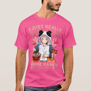Womens I Just Love Anime Ramen Boba Sketching - Ka T-Shirt