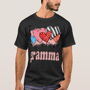 Womens I Love Being A Gramma Cute Hearts Gifts  T-Shirt