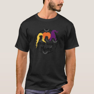Womens I Love Being A Meme Halloween Bat Witch T-Shirt