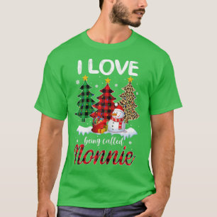Womens I Love Being Called Grandma Nonnie Snowman T-Shirt