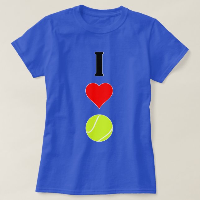 Women's I Love (Heart) Tennis T-shirt (Design Front)