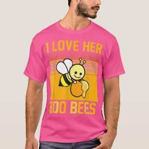 Womens I Love Her Boo Bees Candy Honey Halloween C T-Shirt
