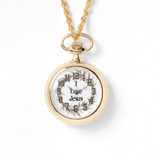 Women's I love Jesus Crown Wreath Watch