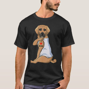 Womens I Love Mom Tattoo Puggle Mom Dog Women T-Shirt