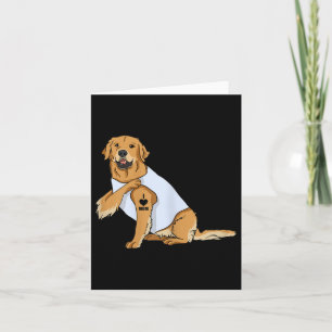 Womens I Love Mum Tattoo Retriever Dog Mothers Day Card