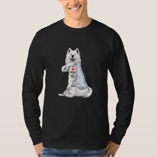 Womens I Love Mum Tattoo Samoyed Mum Dog  Women T-Shirt