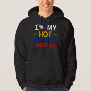 Womens I Love My Hot Filipino Husband Philippines Hoodie