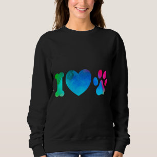 Women's I Love Pets Cosy Sweatshirt - Chic Paw
