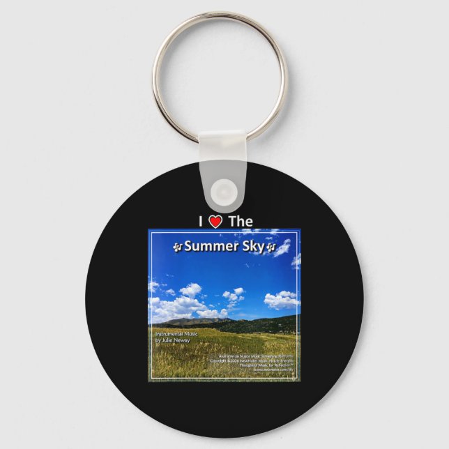 Womens I Love The Summer Sky Key Ring (Front)