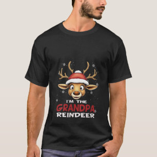 Womens I m The Grandpa Reindeer Funny Family Chris T-Shirt