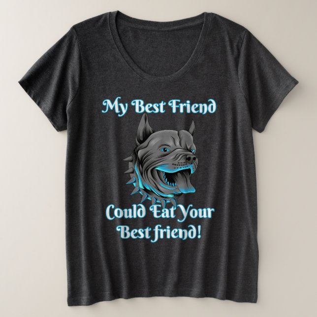 Women's "I Rescue Dogs" Funny Dog Plus Size T-Shirt (Design Front)