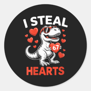 Womens I Steal 67 Hearts Valentine’s Day 67 Meme 6 Classic Round Sticker