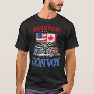 Womens I Support Truckers Freedom Convoy 2022 T-Shirt