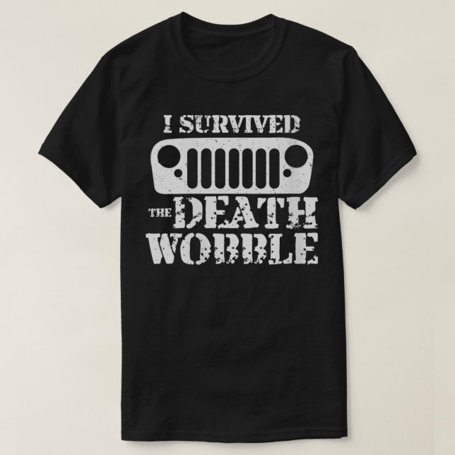 Womens I Survived Death Wobble VNeck  T-Shirt (Design Front)