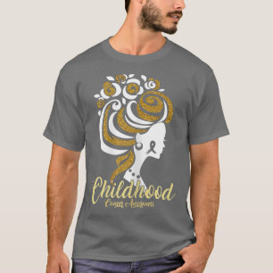 Womens I Wear Gold For Childhood Cancer Awareness T-Shirt