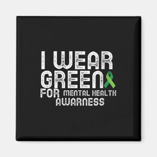 Womens I Wear Green For Mental Health Awareness Sh Magnet
