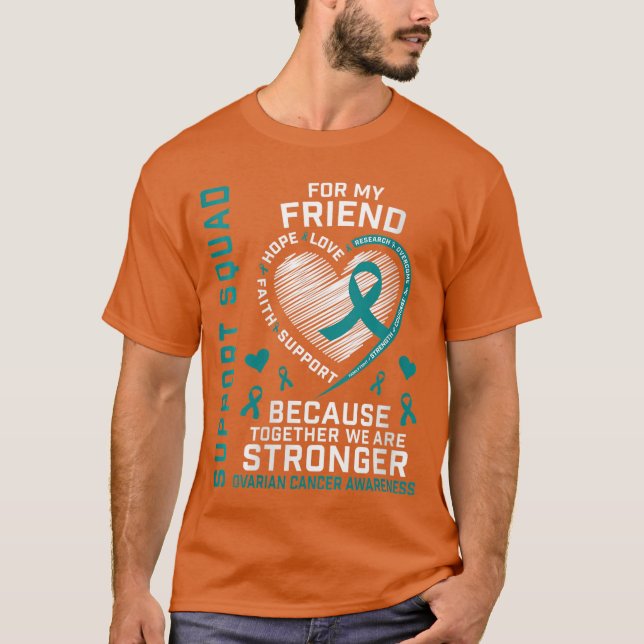Womens I Wear Teal For My Friend Ovarian Support S T-Shirt (Front)