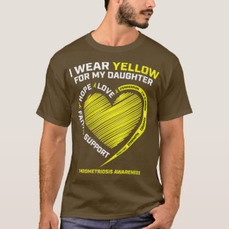Womens I Wear Yellow For My Daughter Parent Endome T-Shirt