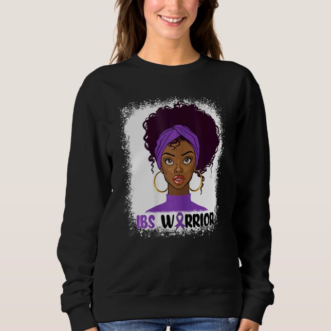 Womens Ibs Warrior Fighter Support Irritable Bowel Sweatshirt (Front)