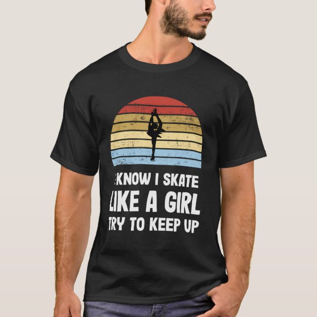 Womens Ice Skating T-Shirt (Front)