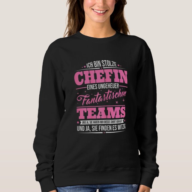 Womens Ich Bin Stolze Chefin Eines Ungeheuer Fanta Sweatshirt (Front)