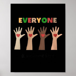 Womens Idaho Teacher Everyone Is Welcome Here Fist Poster