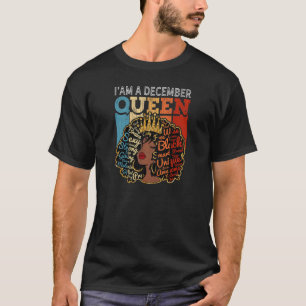 Womens I'm A December Queen Proud Melanin Junenth T-Shirt