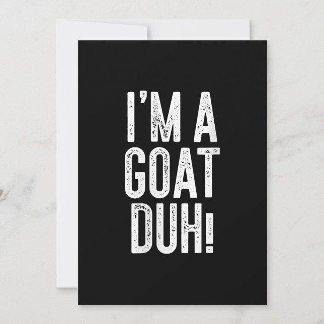 Womens Im A Goat Duh! Costume Gift Save The Date (Front)