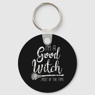 Womens Im A Good Witch Funny Halloween Key Ring