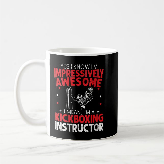  Womens I'm A Kickboxing Instructor Kickboxer Comb Coffee Mug (Left)