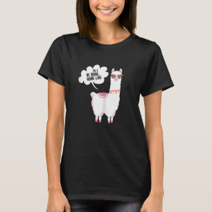 Womens I'm A No Drama....White Mama Llama Mothers T-Shirt