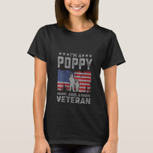 Womens I'm A Poppy And A Veteran Nothing Scares Me T-Shirt