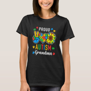 Womens I'm A Proud Autism Grandma Autism Awareness T-Shirt