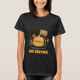 Womens I'm Going To Be Big Brother Pumpkin Joining T-Shirt