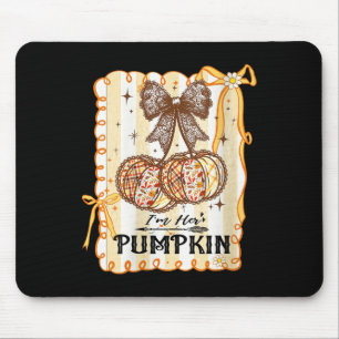 Womens I'm Her Pumpkin Cherry Couple Coquette Bow Mouse Pad