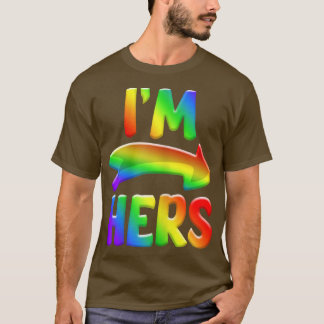 Womens I'm Hers Bi Biseual LGBT Pride Month  T-Shirt