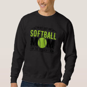 Womens I'm Not Just Any Softball Mum I Am The Cat Sweatshirt
