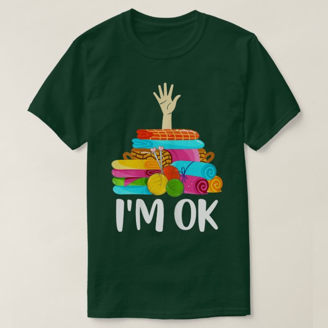 Womens Im OK Sewing Hand Pun Tee Quilting Lover Se (Design Front)
