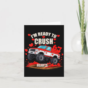 Women's I'm Ready To Crush 6 7 Hearts Truck Funny  Card