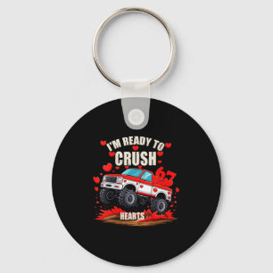 Women's I'm Ready To Crush 6 7 Hearts Truck Funny Key Ring