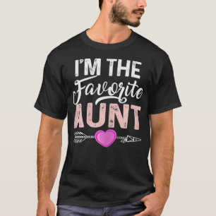 Womens I'm The Favourite Aunt Funny Auntie Tee wi