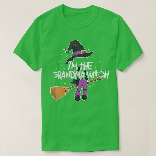 Womens I'm the Grandma Witch Grandmother Halloween T-Shirt (Design Front)