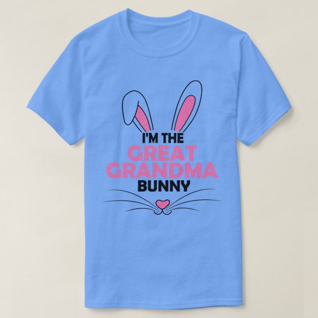 Womens I'm The Great Grandma Bunny Graphic Cute Ea T-Shirt (Design Front)