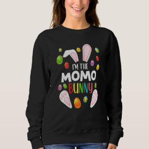 Womens I'm The Momo Bunny Funny Matching Family E Sweatshirt