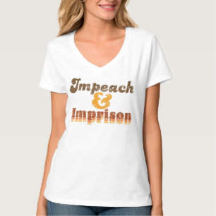 Women's Impeach & Imprison V-Neck T-Shirt