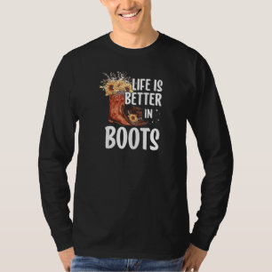 Womens  in boots Cowgirl T-Shirt