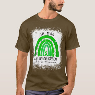 Womens In May We Wear Green Mental Health Awarenes T-Shirt